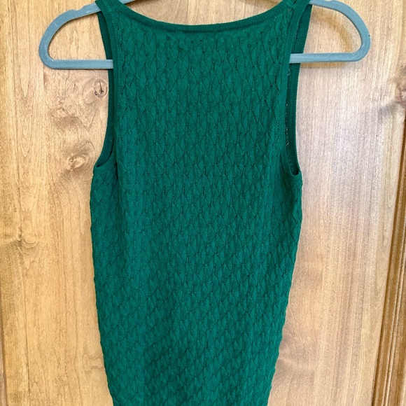 Zara Green Knit Tank Top Size S - Picture 2 of 4